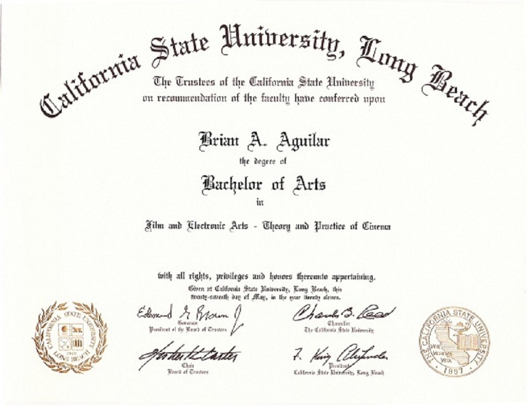Editable Bachelor Degree Certificate Template